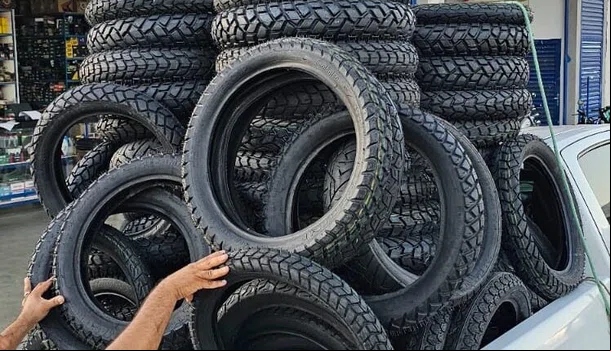 Pneus apreendidos durante fiscalização do Imepi
